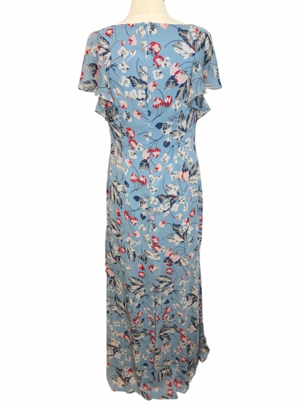 LAUREN RALPH LAUREN Black Label Floral Ruffle-Trim Georgette Gown, Size 8 - Picture 7 of 15